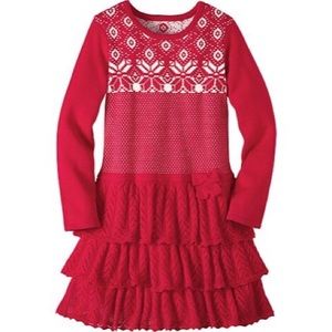 Hanna Andersson Christmas tiered sweater dress